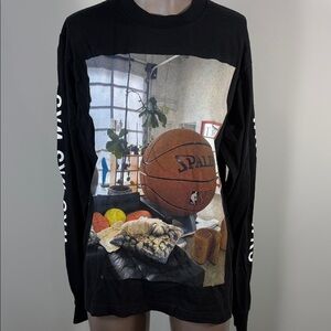 WKS Black Long Sleeve Graphic Tee with Basketball 🏀